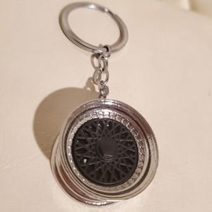 3/$10 Black Mesh Wheel Keychain